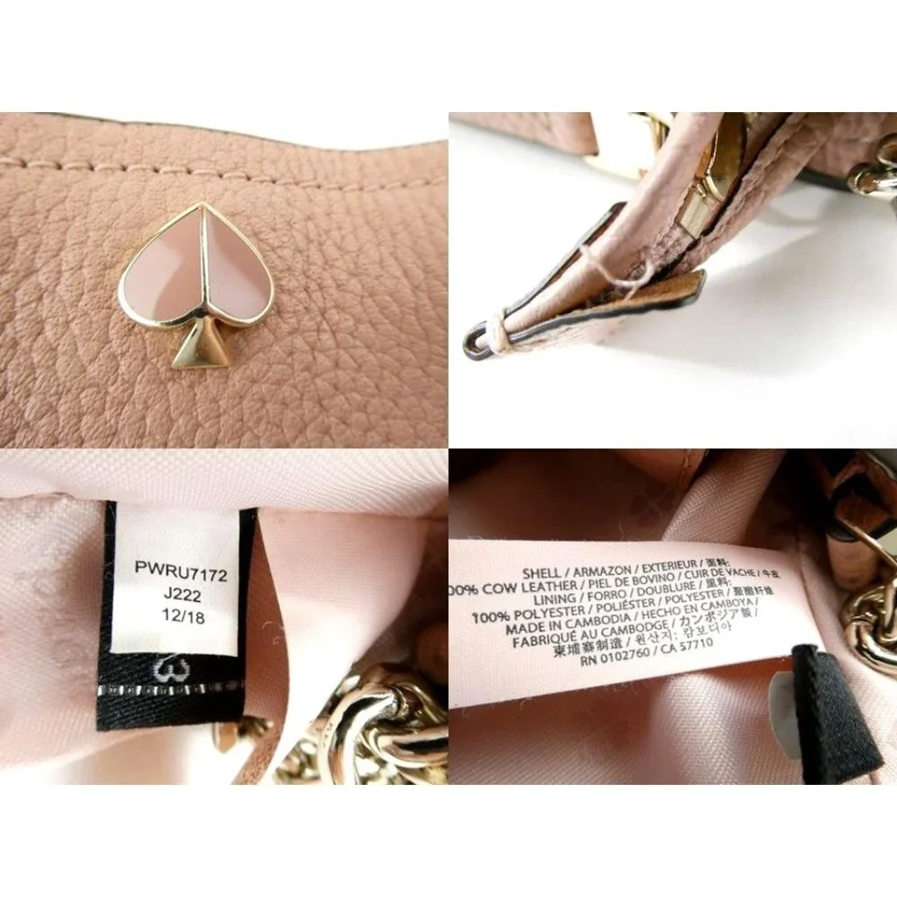 Kate Spade New York Polly Pink Leather Crossbody‎ Shoulder Bag